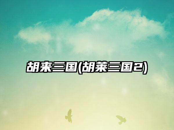 胡来三国(胡莱三国2)