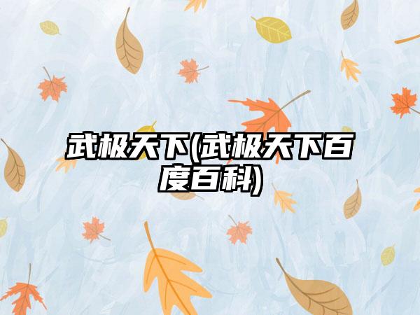 武极天下(武极天下百度百科)