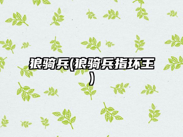 狼骑兵(狼骑兵指环王)