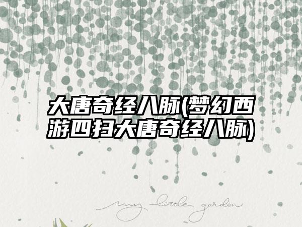 大唐奇经八脉(梦幻西游四扫大唐奇经八脉)