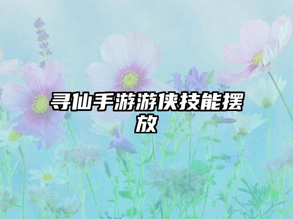 寻仙手游游侠技能摆放
