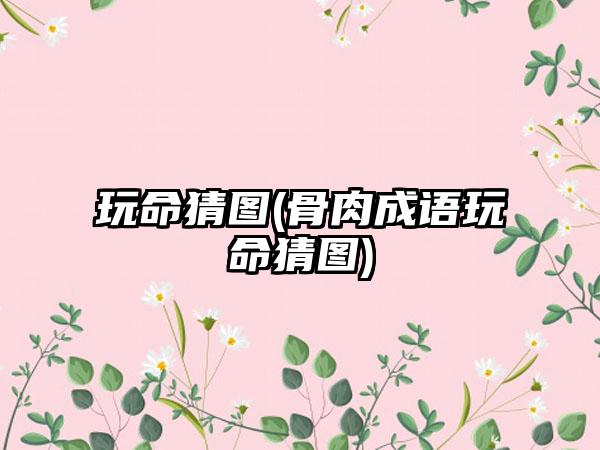 玩命猜图(骨肉成语玩命猜图)