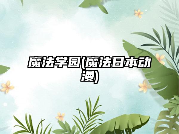 魔法学园(魔法日本动漫)