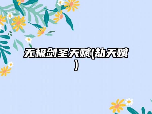 无极剑圣天赋(劫天赋)
