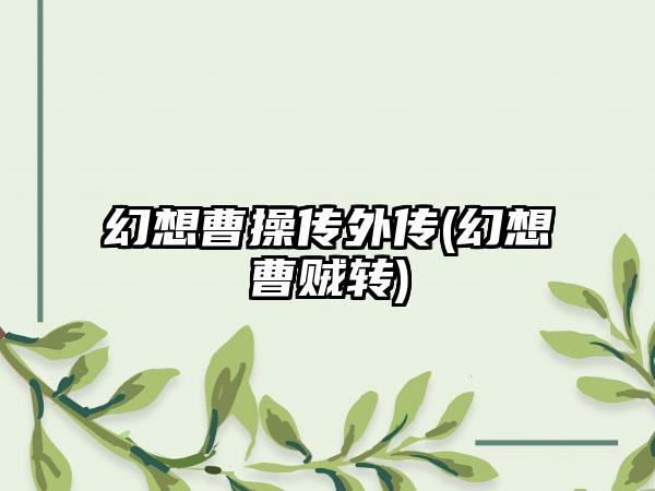 幻想曹操传外传(幻想曹贼转)