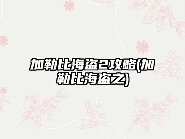 加勒比海盗2攻略(加勒比海盗之)