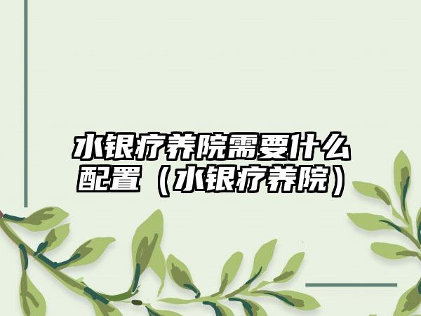 水银疗养院需要什么配置（水银疗养院）