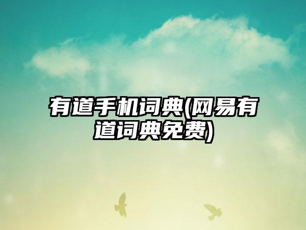 有道手机词典(网易有道词典免费)