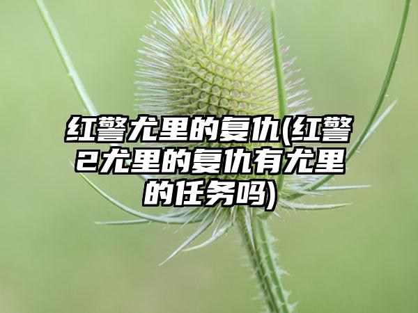 红警尤里的复仇(红警2尤里的复仇有尤里的任务吗)