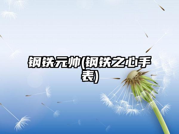 钢铁元帅(钢铁之心手表)