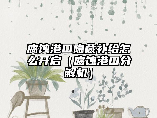 腐蚀港口隐藏补给怎么开启（腐蚀港口分解机）