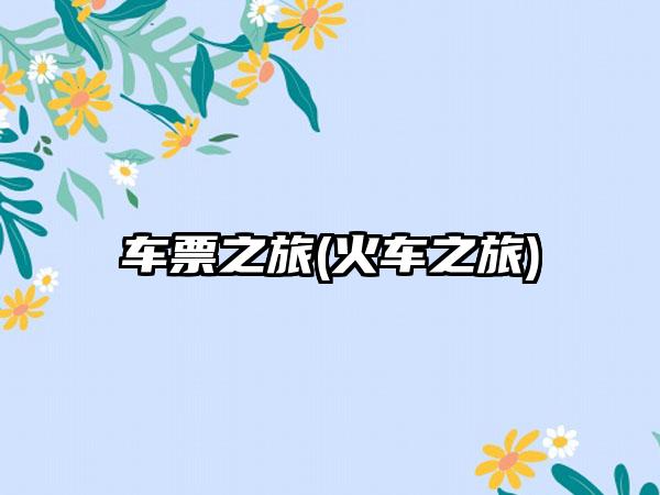 车票之旅(火车之旅)
