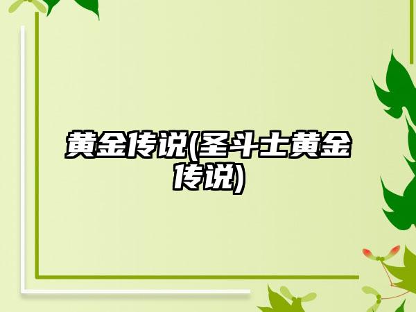 黄金传说(圣斗士黄金传说)