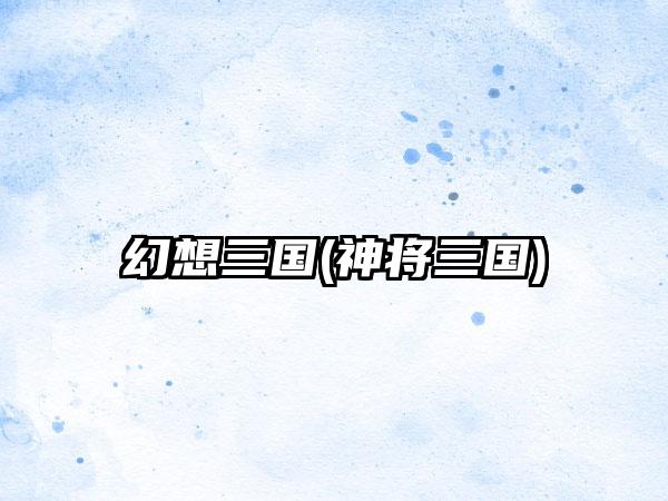 幻想三国(神将三国)