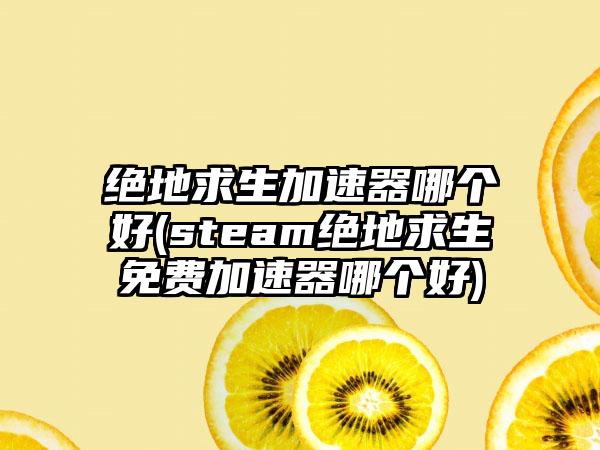 绝地求生加速器哪个好(steam绝地求生免费加速器哪个好)