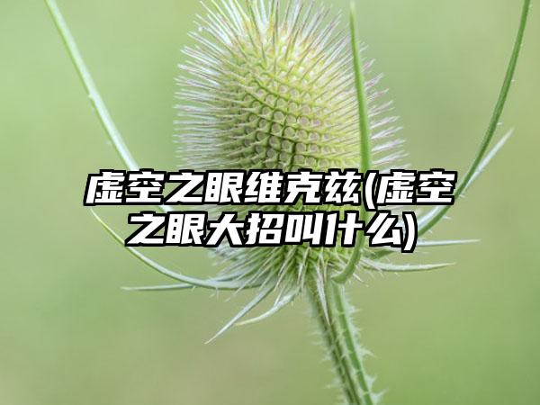 虚空之眼维克兹(虚空之眼大招叫什么)