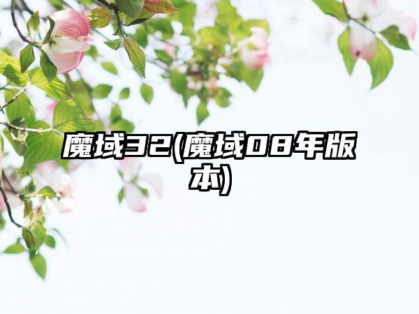 魔域32(魔域08年版本)