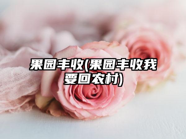 果园丰收(果园丰收我要回农村)