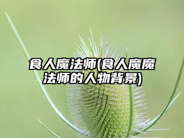 食人魔法师(食人魔魔法师的人物背景)