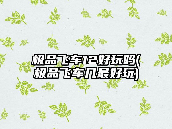 极品飞车12好玩吗(极品飞车几最好玩)