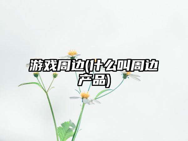 游戏周边(什么叫周边产品)