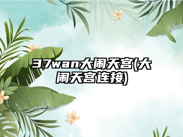 37wan大闹天宫(大闹天宫连接)