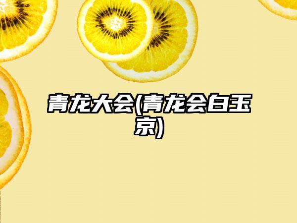 青龙大会(青龙会白玉京)