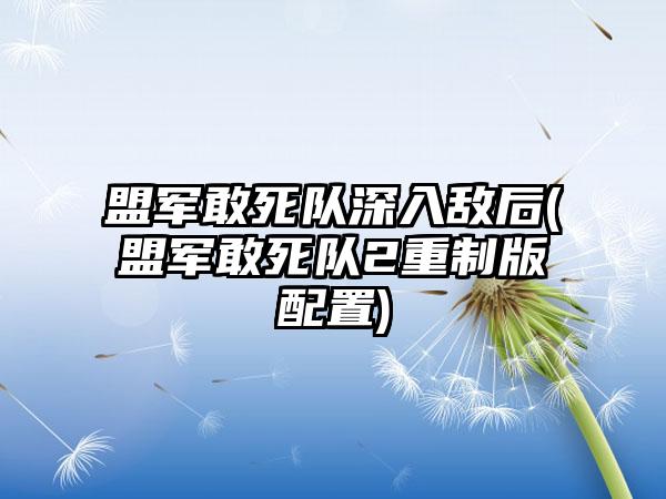 盟军敢死队深入敌后(盟军敢死队2重制版配置)