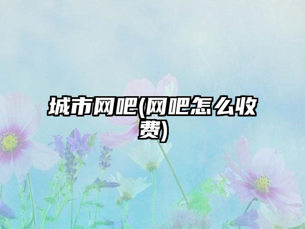 城市网吧(网吧怎么收费)