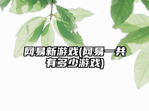 网易新游戏(网易一共有多少游戏)