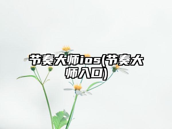 节奏大师ios(节奏大师入口)