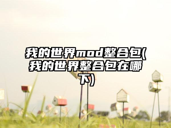 我的世界mod整合包(我的世界整合包在哪下)