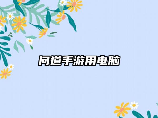 问道手游用电脑