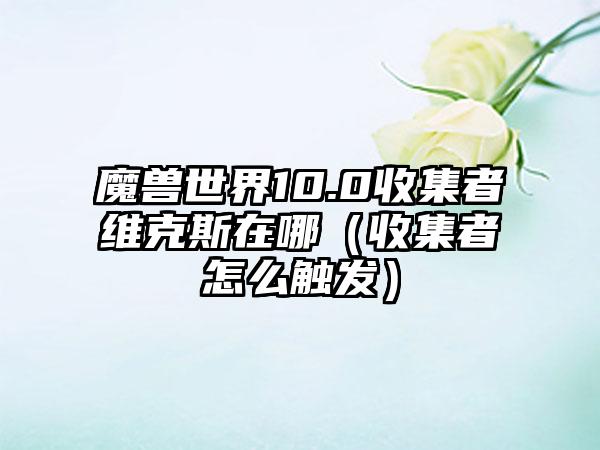 魔兽世界10.0收集者维克斯在哪（收集者怎么触发）