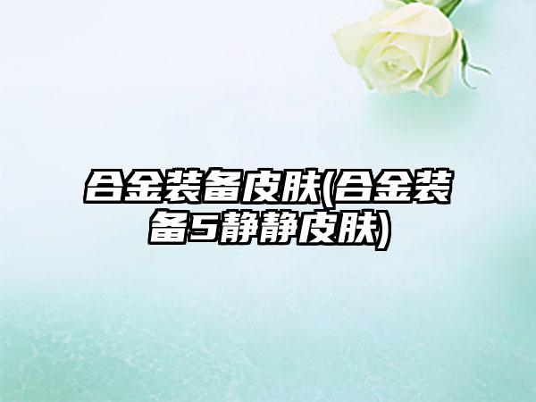 合金装备皮肤(合金装备5静静皮肤)