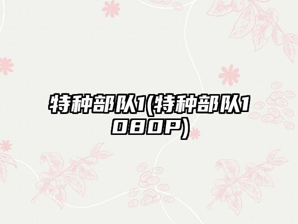 特种部队1(特种部队1080P)