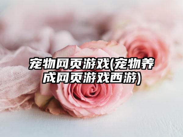 宠物网页游戏(宠物养成网页游戏西游)