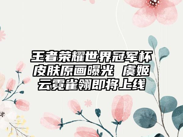 王者荣耀世界冠军杯皮肤原画曝光 虞姬云霓雀翎即将上线