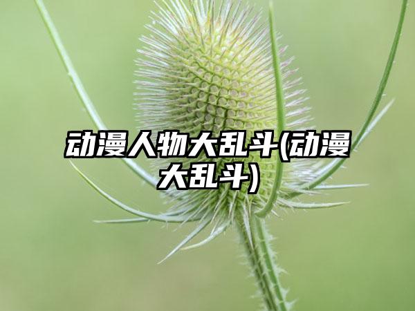 动漫人物大乱斗(动漫大乱斗)