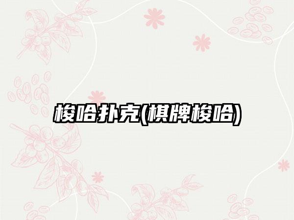 梭哈扑克(棋牌梭哈)