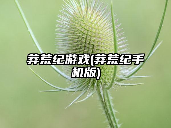 莽荒纪游戏(莽荒纪手机版)