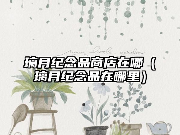璃月纪念品商店在哪（璃月纪念品在哪里）