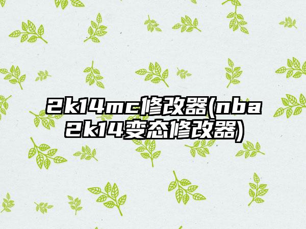 2k14mc修改器(nba2k14变态修改器)