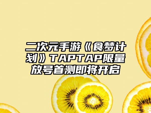 二次元手游《食梦计划》TAPTAP限量放号首测即将开启
