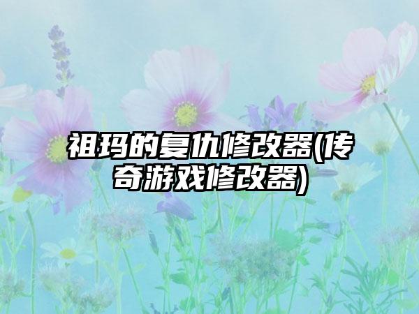 祖玛的复仇修改器(传奇游戏修改器)