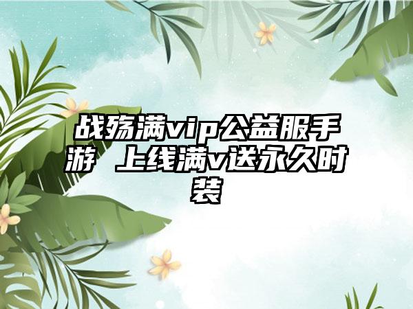 战殇满vip公益服手游 上线满v送永久时装