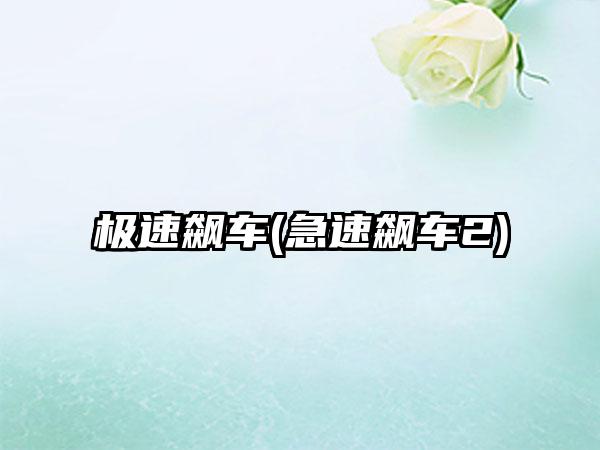 极速飙车(急速飙车2)