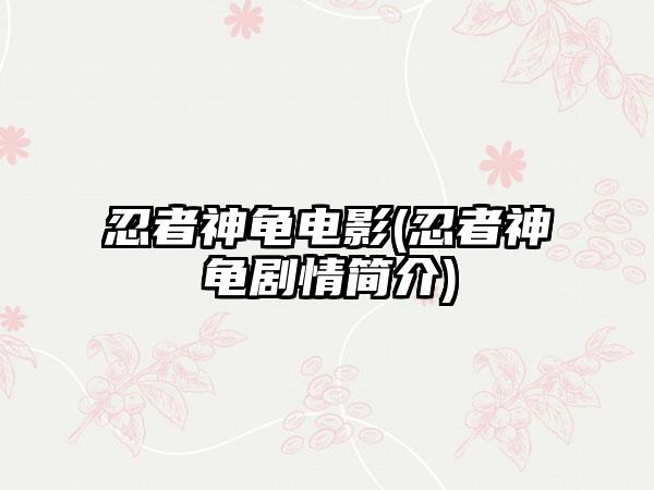 忍者神龟电影(忍者神龟剧情简介)