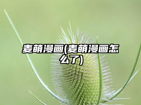 麦萌漫画(麦萌漫画怎么了)