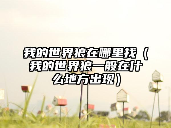 我的世界狼在哪里找（我的世界狼一般在什么地方出现）